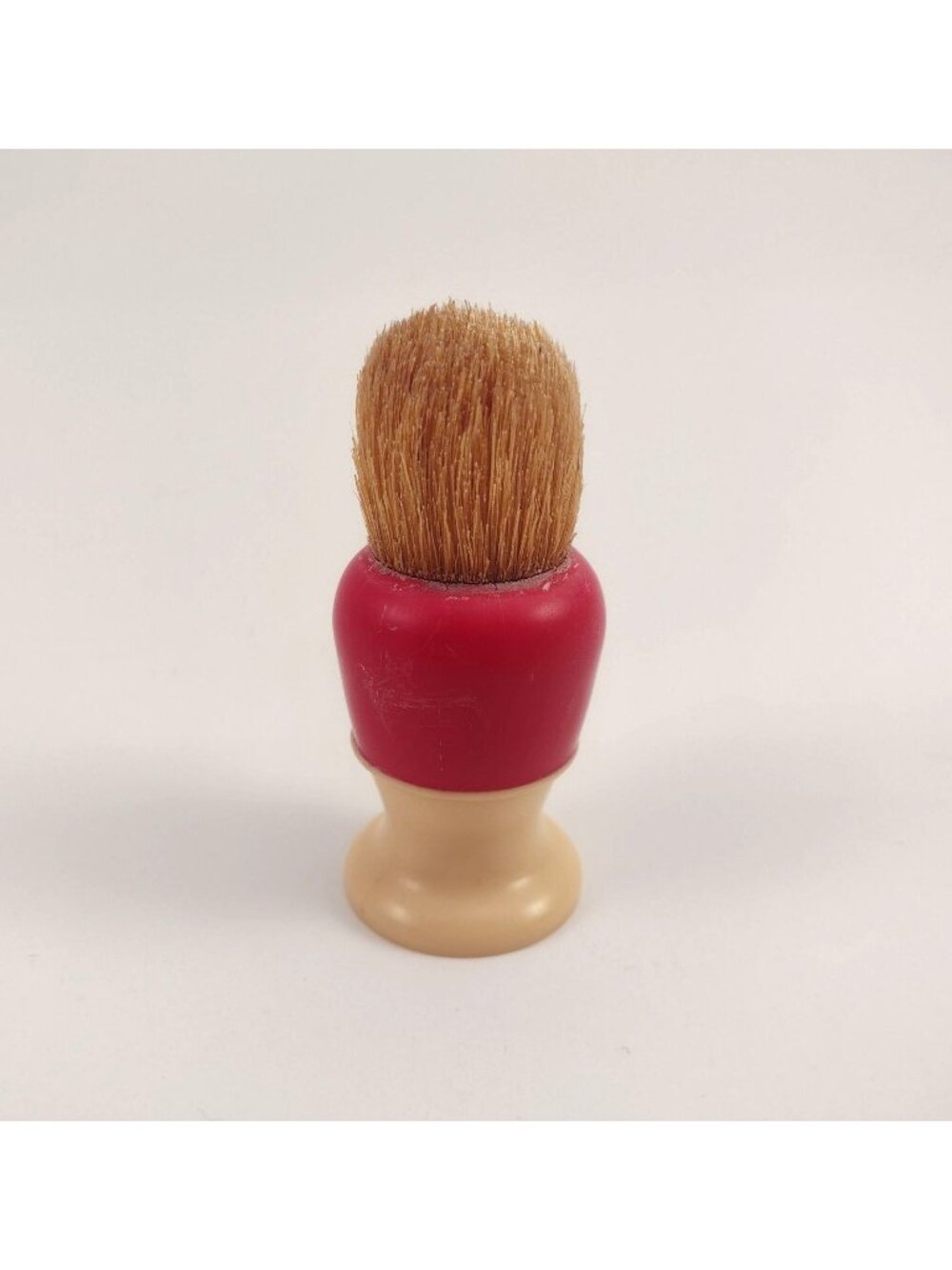 Vintage Mohawk 3-338 Shaving Brush With Red & Cream Handle Mens Beard Care